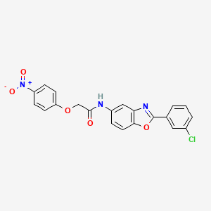 N-[2-(3-chlorophenyl)-1,3-benzoxazol-5-yl]-2-(4-nitrophenoxy)acetamide