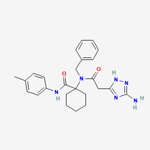 1-[[(3-amino-1H-1,2,4-triazol-5-yl)acetyl](benzyl)amino]-N-(4-methylphenyl)cyclohexanecarboxamide