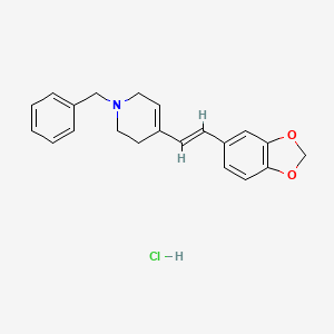 molecular formula C21H22ClNO2 B6031941 4-[2-(1,3-benzodioxol-5-yl)vinyl]-1-benzyl-1,2,3,6-tetrahydropyridine hydrochloride 