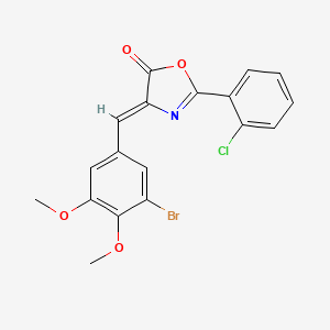 4-(3-bromo-4,5-dimethoxybenzylidene)-2-(2-chlorophenyl)-1,3-oxazol-5(4H)-one