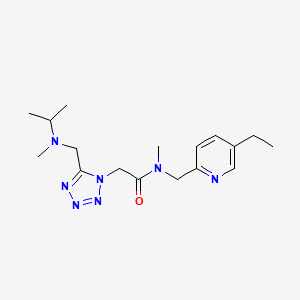 N-[(5-ethyl-2-pyridinyl)methyl]-2-(5-{[isopropyl(methyl)amino]methyl}-1H-tetrazol-1-yl)-N-methylacetamide