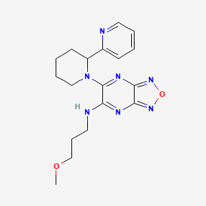 N-(3-methoxypropyl)-6-[2-(2-pyridinyl)-1-piperidinyl][1,2,5]oxadiazolo[3,4-b]pyrazin-5-amine