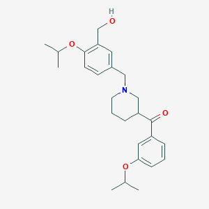 {1-[3-(hydroxymethyl)-4-isopropoxybenzyl]-3-piperidinyl}(3-isopropoxyphenyl)methanone