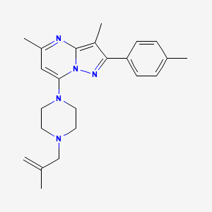 molecular formula C23H29N5 B6032006 3,5-dimethyl-2-(4-methylphenyl)-7-[4-(2-methyl-2-propen-1-yl)-1-piperazinyl]pyrazolo[1,5-a]pyrimidine 