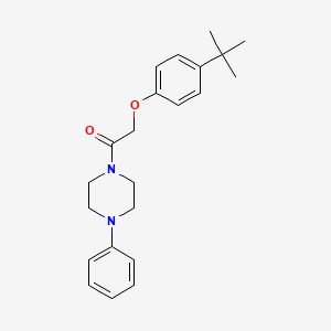 molecular formula C22H28N2O2 B6032014 1-[(4-tert-butylphenoxy)acetyl]-4-phenylpiperazine 