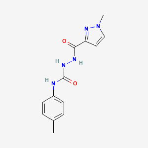 molecular formula C13H15N5O2 B6032022 N-(4-methylphenyl)-2-[(1-methyl-1H-pyrazol-3-yl)carbonyl]hydrazinecarboxamide 