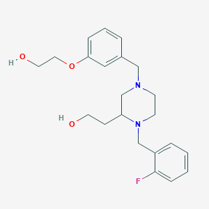 2-{1-(2-fluorobenzyl)-4-[3-(2-hydroxyethoxy)benzyl]-2-piperazinyl}ethanol