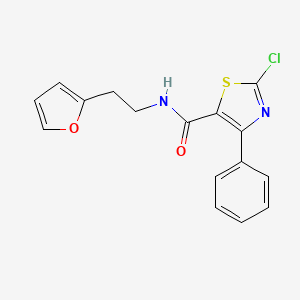 molecular formula C16H13ClN2O2S B603203 2-chloro-N-(2-(furan-2-yl)ethyl)-4-phenylthiazole-5-carboxamide CAS No. 1676096-49-3