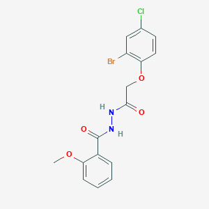 molecular formula C16H14BrClN2O4 B6032030 N'-[(2-bromo-4-chlorophenoxy)acetyl]-2-methoxybenzohydrazide 