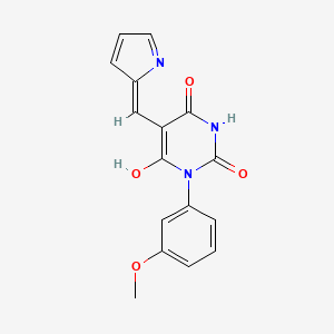 1-(3-methoxyphenyl)-5-(1H-pyrrol-2-ylmethylene)-2,4,6(1H,3H,5H)-pyrimidinetrione