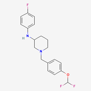 molecular formula C19H21F3N2O B6032124 1-[4-(difluoromethoxy)benzyl]-N-(4-fluorophenyl)-3-piperidinamine 