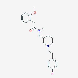 molecular formula C24H31FN2O2 B6032136 N-({1-[2-(4-fluorophenyl)ethyl]-3-piperidinyl}methyl)-2-(2-methoxyphenyl)-N-methylacetamide 