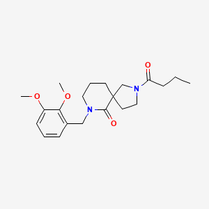 molecular formula C21H30N2O4 B6032157 2-butyryl-7-(2,3-dimethoxybenzyl)-2,7-diazaspiro[4.5]decan-6-one 