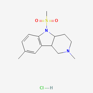 2,8-dimethyl-5-(methylsulfonyl)-2,3,4,4a,5,9b-hexahydro-1H-pyrido[4,3-b]indole hydrochloride