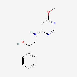 molecular formula C13H15N3O2 B6032174 2-[(6-methoxy-4-pyrimidinyl)amino]-1-phenylethanol trifluoroacetate (salt) 