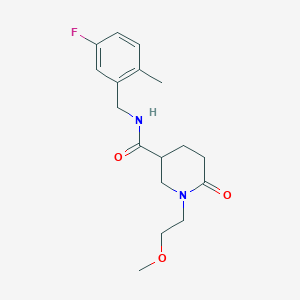 N-(5-fluoro-2-methylbenzyl)-1-(2-methoxyethyl)-6-oxo-3-piperidinecarboxamide