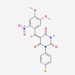 1-(4-bromophenyl)-5-(4,5-dimethoxy-2-nitrobenzylidene)-2,4,6(1H,3H,5H)-pyrimidinetrione