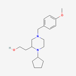 molecular formula C19H30N2O2 B6032194 2-[1-cyclopentyl-4-(4-methoxybenzyl)-2-piperazinyl]ethanol 