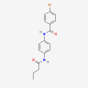 molecular formula C17H17BrN2O2 B6032224 4-bromo-N-[4-(butyrylamino)phenyl]benzamide 