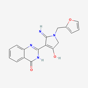 molecular formula C17H14N4O3 B6032229 2-[2-amino-1-(2-furylmethyl)-4-oxo-4,5-dihydro-1H-pyrrol-3-yl]-4(3H)-quinazolinone 