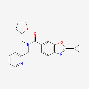 2-cyclopropyl-N-(2-pyridinylmethyl)-N-(tetrahydro-2-furanylmethyl)-1,3-benzoxazole-6-carboxamide