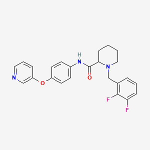 molecular formula C24H23F2N3O2 B6032245 1-(2,3-difluorobenzyl)-N-[4-(3-pyridinyloxy)phenyl]-2-piperidinecarboxamide 