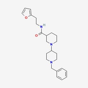 molecular formula C24H33N3O2 B6032247 1'-benzyl-N-[2-(2-furyl)ethyl]-1,4'-bipiperidine-3-carboxamide 