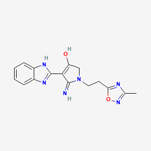 4-(1H-benzimidazol-2-yl)-5-imino-1-[2-(3-methyl-1,2,4-oxadiazol-5-yl)ethyl]-2,5-dihydro-1H-pyrrol-3-ol