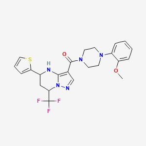 3-{[4-(2-methoxyphenyl)-1-piperazinyl]carbonyl}-5-(2-thienyl)-7-(trifluoromethyl)-4,5,6,7-tetrahydropyrazolo[1,5-a]pyrimidine