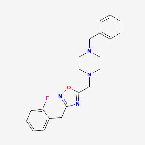 1-benzyl-4-{[3-(2-fluorobenzyl)-1,2,4-oxadiazol-5-yl]methyl}piperazine