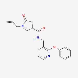 molecular formula C20H21N3O3 B6032271 1-allyl-5-oxo-N-[(2-phenoxy-3-pyridinyl)methyl]-3-pyrrolidinecarboxamide 