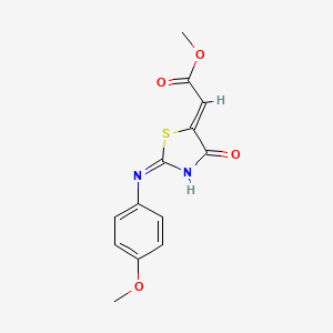 methyl [2-[(4-methoxyphenyl)amino]-4-oxo-1,3-thiazol-5(4H)-ylidene]acetate