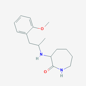 molecular formula C16H24N2O2 B6032290 3-{[2-(2-methoxyphenyl)-1-methylethyl]amino}-2-azepanone 