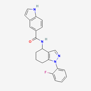 N-[1-(2-fluorophenyl)-4,5,6,7-tetrahydro-1H-indazol-4-yl]-1H-indole-5-carboxamide