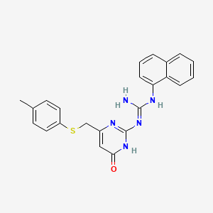 N-(6-{[(4-methylphenyl)thio]methyl}-4-oxo-1,4-dihydro-2-pyrimidinyl)-N''-1-naphthylguanidine