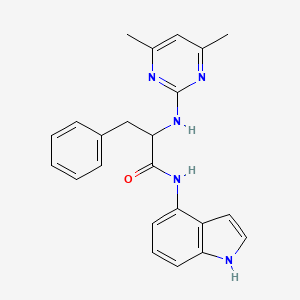 molecular formula C23H23N5O B603234 Nalpha-(4,6-dimethylpyrimidin-2-yl)-N-1H-indol-4-ylphenylalaninamide CAS No. 1676052-71-3