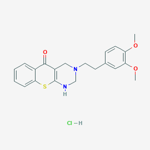 3-[2-(3,4-dimethoxyphenyl)ethyl]-1,2,3,4-tetrahydro-5H-thiochromeno[2,3-d]pyrimidin-5-one hydrochloride