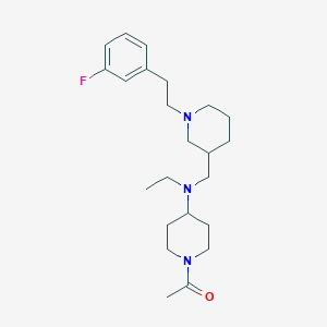 molecular formula C23H36FN3O B6032402 1-acetyl-N-ethyl-N-({1-[2-(3-fluorophenyl)ethyl]-3-piperidinyl}methyl)-4-piperidinamine 