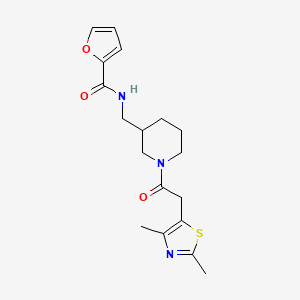 molecular formula C18H23N3O3S B6032409 N-({1-[2-(2,4-dimethyl-1,3-thiazol-5-yl)acetyl]-3-piperidinyl}methyl)-2-furamide 