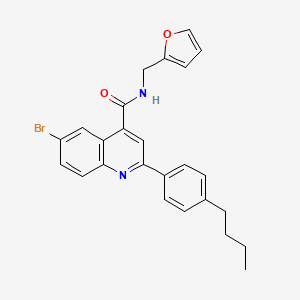 6-bromo-2-(4-butylphenyl)-N-(2-furylmethyl)-4-quinolinecarboxamide