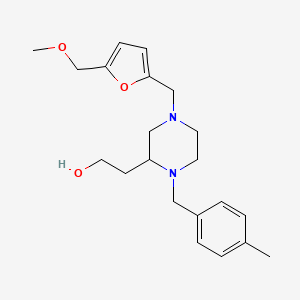 2-[4-{[5-(methoxymethyl)-2-furyl]methyl}-1-(4-methylbenzyl)-2-piperazinyl]ethanol