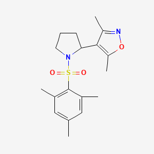 molecular formula C18H24N2O3S B6032439 4-[1-(mesitylsulfonyl)-2-pyrrolidinyl]-3,5-dimethylisoxazole 