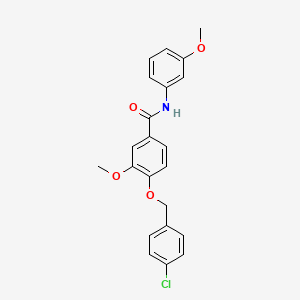 4-[(4-chlorobenzyl)oxy]-3-methoxy-N-(3-methoxyphenyl)benzamide