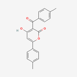 molecular formula C20H16O4 B6032471 4-羟基-3-(4-甲基苯甲酰基)-6-(4-甲基苯基)-2H-吡喃-2-酮 CAS No. 65384-67-0