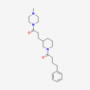 molecular formula C23H35N3O2 B6032484 1-methyl-4-{3-[1-(4-phenylbutanoyl)-3-piperidinyl]propanoyl}piperazine 