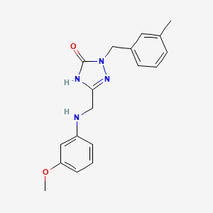 5-{[(3-methoxyphenyl)amino]methyl}-2-(3-methylbenzyl)-2,4-dihydro-3H-1,2,4-triazol-3-one