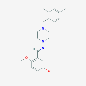 N-(2,5-dimethoxybenzylidene)-4-(2,4-dimethylbenzyl)-1-piperazinamine