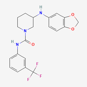 3-(1,3-benzodioxol-5-ylamino)-N-[3-(trifluoromethyl)phenyl]-1-piperidinecarboxamide