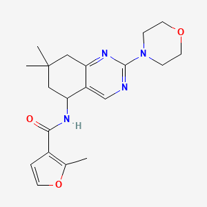 molecular formula C20H26N4O3 B6032533 N-[7,7-dimethyl-2-(4-morpholinyl)-5,6,7,8-tetrahydro-5-quinazolinyl]-2-methyl-3-furamide 