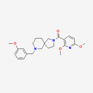 molecular formula C24H31N3O4 B6032547 2-[(2,6-dimethoxy-3-pyridinyl)carbonyl]-7-(3-methoxybenzyl)-2,7-diazaspiro[4.5]decane 